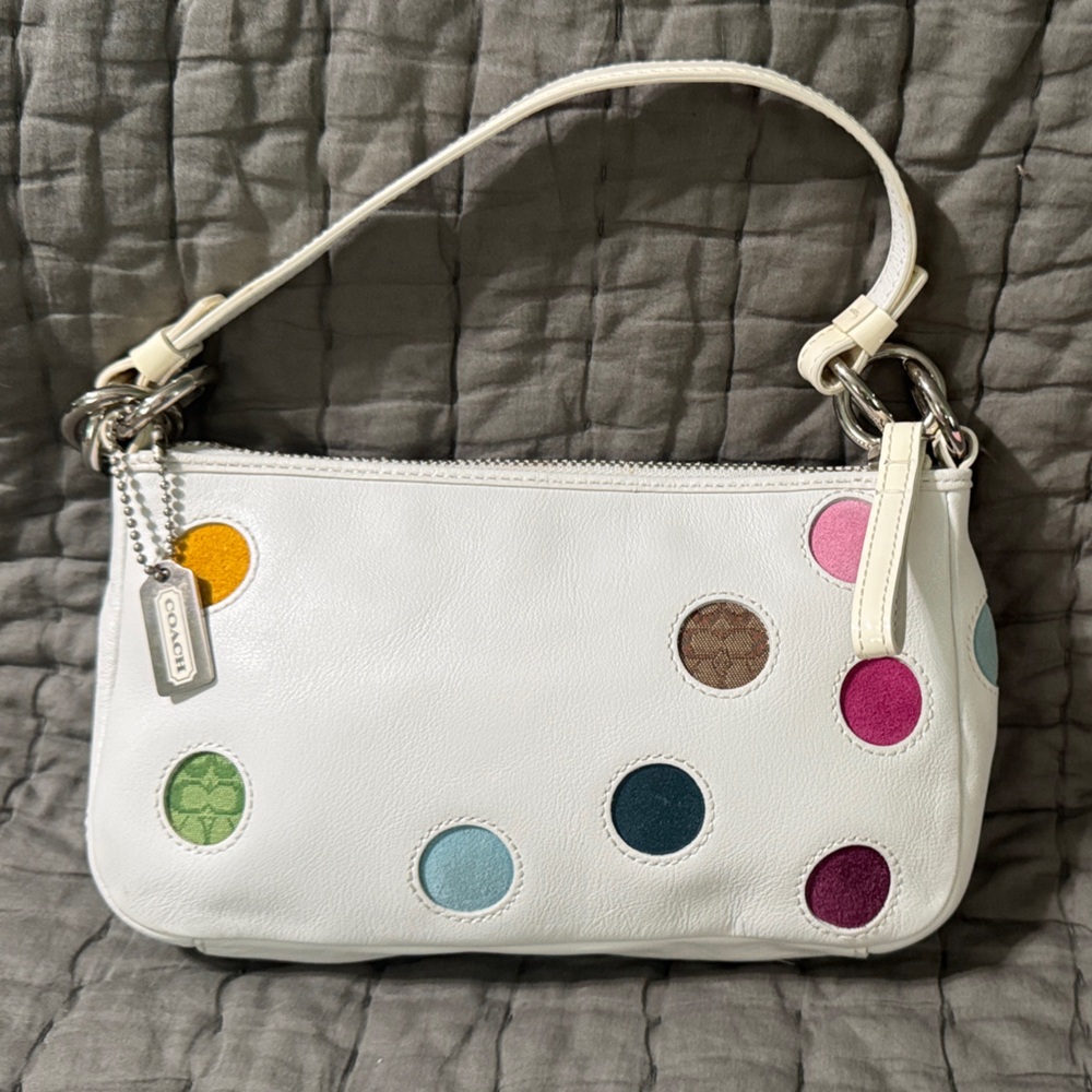 Coach Multicolor Polka Dot Wristlet